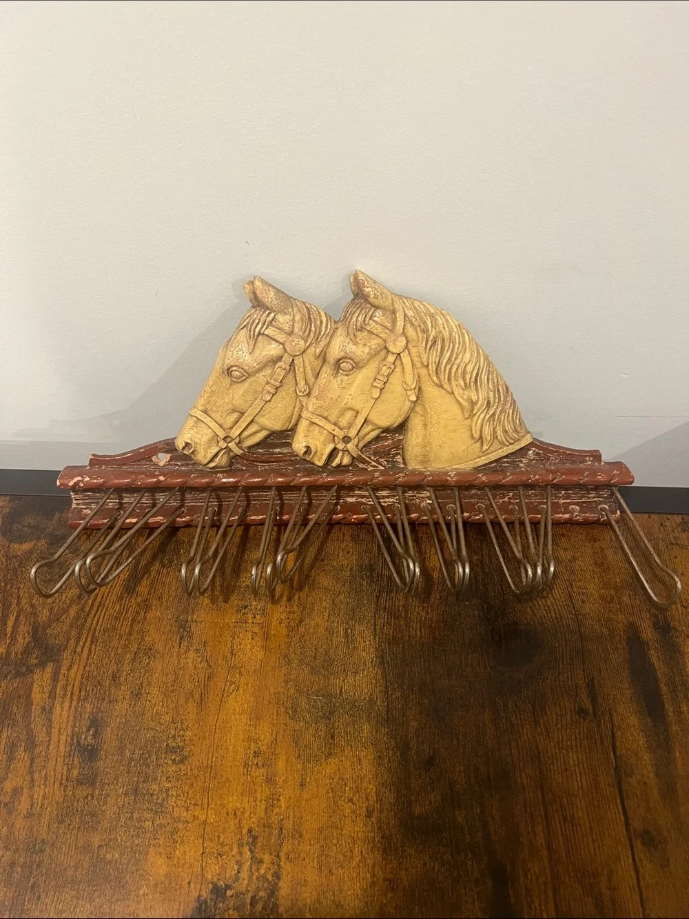 Vintage Horse Head Wall Mounted Tie Rack